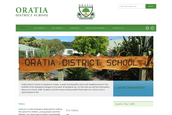 Grand College website example screenshot