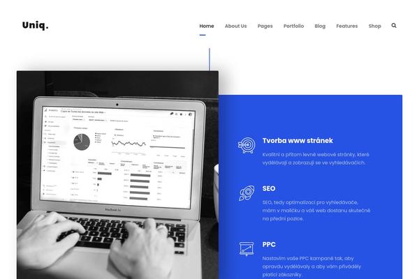 Uniq theme site design template sample