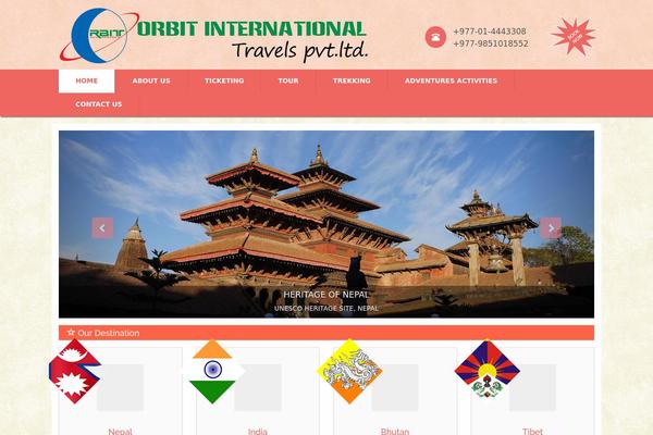 Orbit theme site design template sample