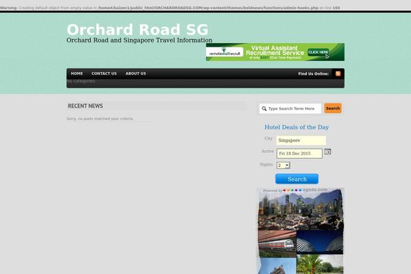 Bold News theme site design template sample
