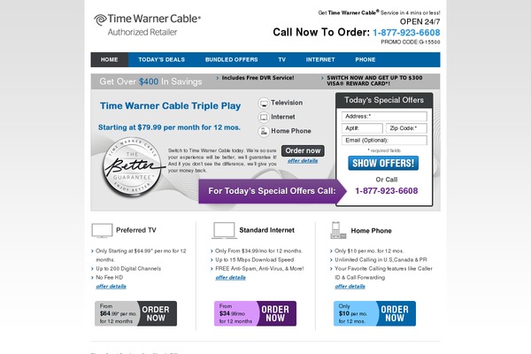 ordercabledeals.com site used Twc