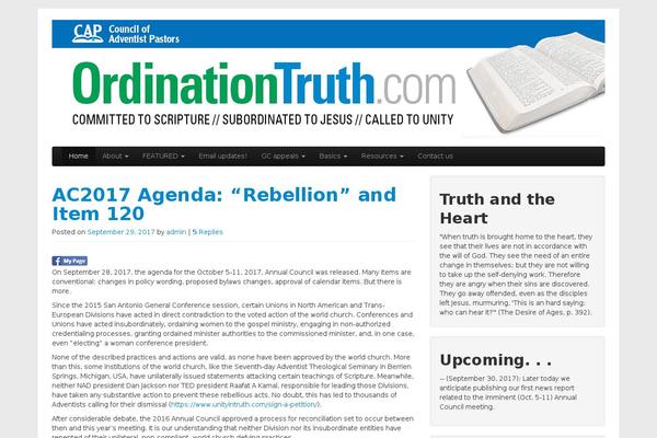 ordinationtruth.com site used Twenty Twenty