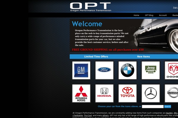 oregonperformancetransmission.com site used Sleek-black