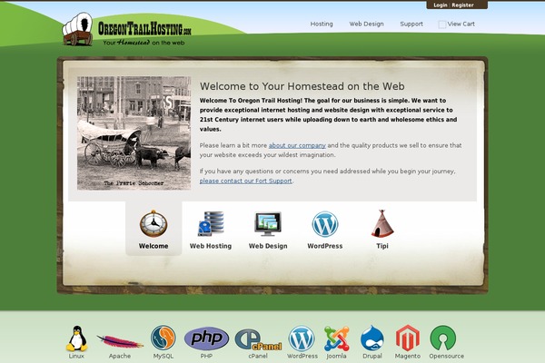 oregontrailhosting.com site used Ortrailhosting