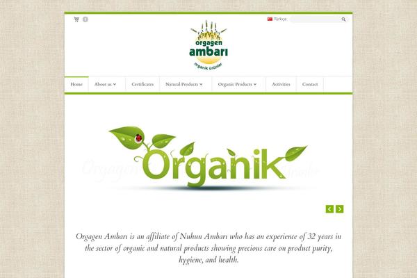 Organic Shop theme site design template sample