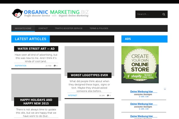 BUCKET theme site design template sample
