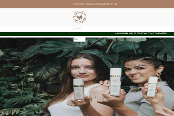 Organic theme site design template sample