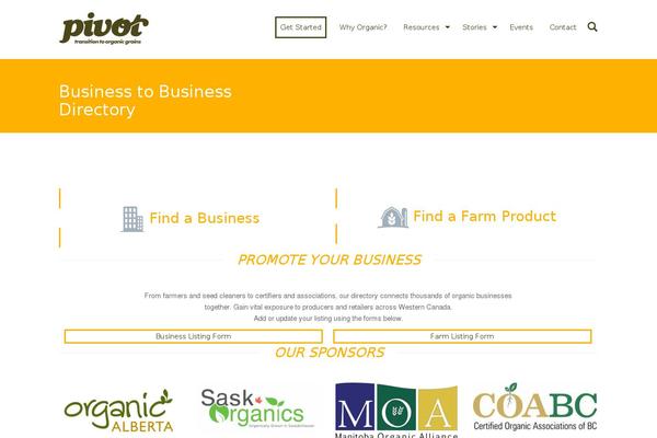 organicfarmdirectory.ca site used Freeframe