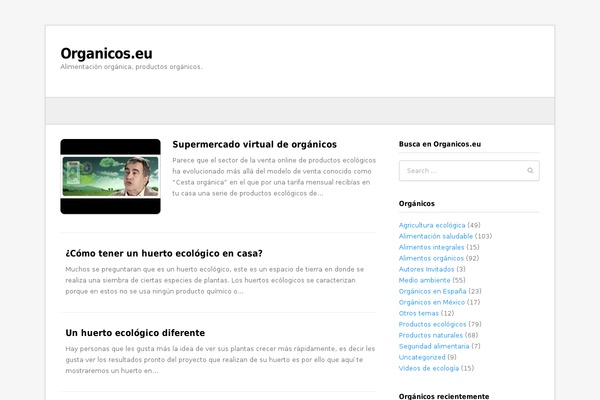 organicos.eu site used Restaurante