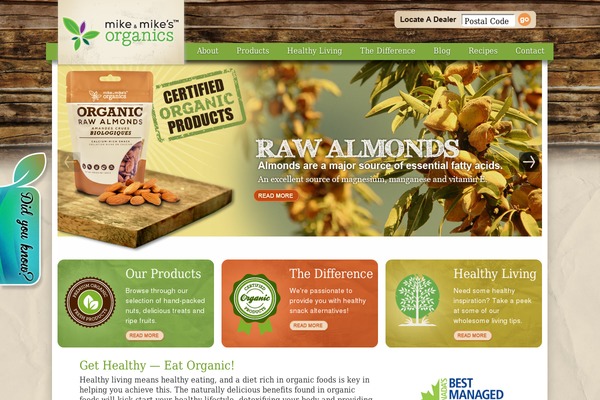Organic theme site design template sample