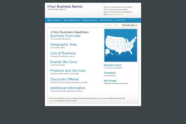 Nexus theme site design template sample