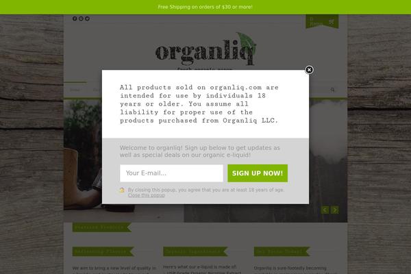 Organic Shop theme site design template sample