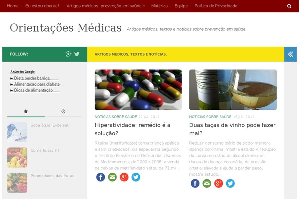 Hueman theme site design template sample