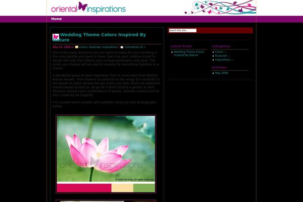 oriental theme site design template sample