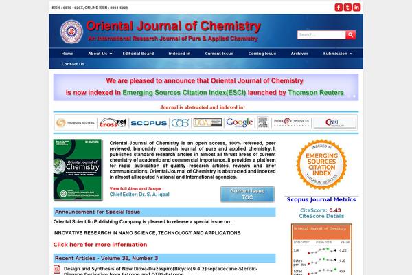orientjchem.org site used Classy