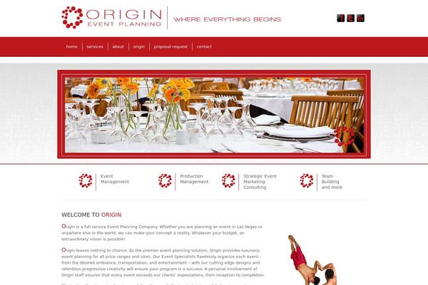 Origin theme site design template sample