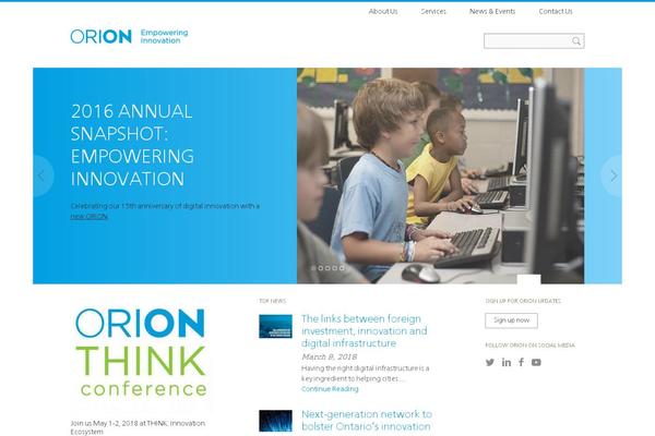 Orion theme site design template sample