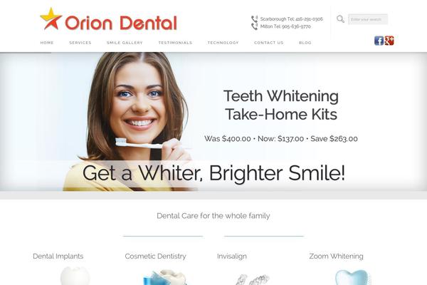 Orion2 theme site design template sample