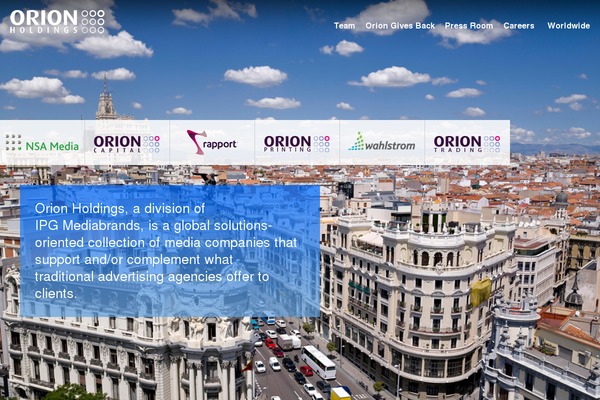 Orion theme site design template sample