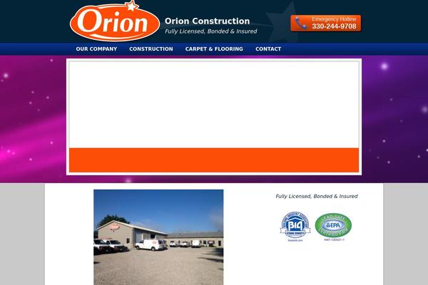 Orion theme site design template sample