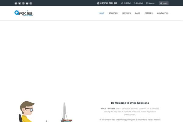 Arkahost theme site design template sample