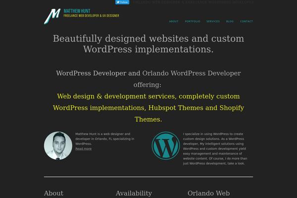Mono theme site design template sample