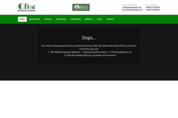 Porto Child theme site design template sample