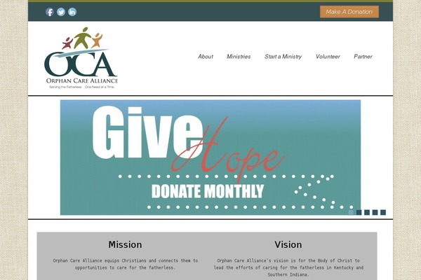 orphancarealliance.org site used Doma