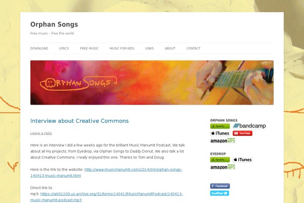 Site using Flash MP3 Player plugin
