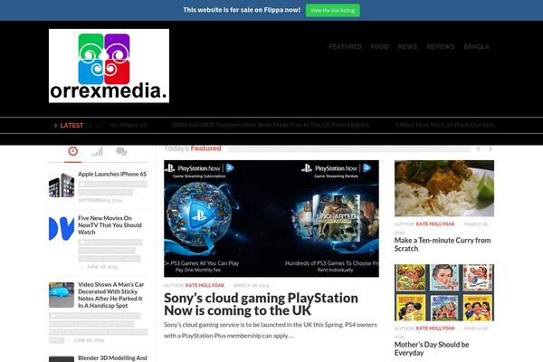 Falcon theme site design template sample