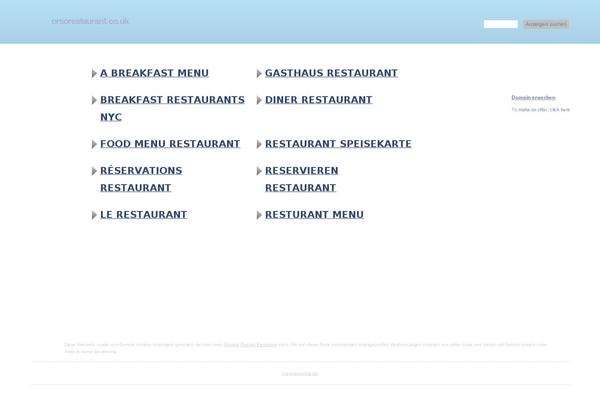 orsorestaurant.co.uk site used Orso