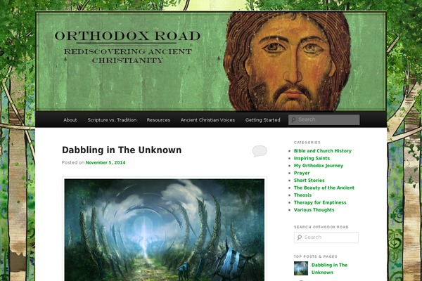 orthodoxroad.com site used Radcliffe-2-wpcom