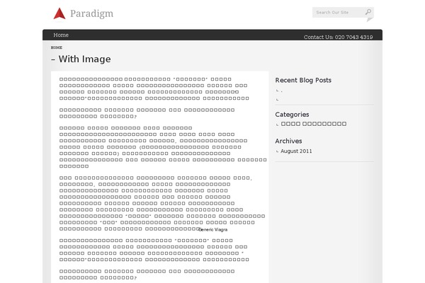 Paradigm theme site design template sample