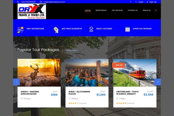 TravelTour theme site design template sample