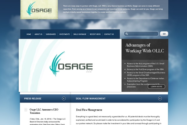 Osage theme site design template sample