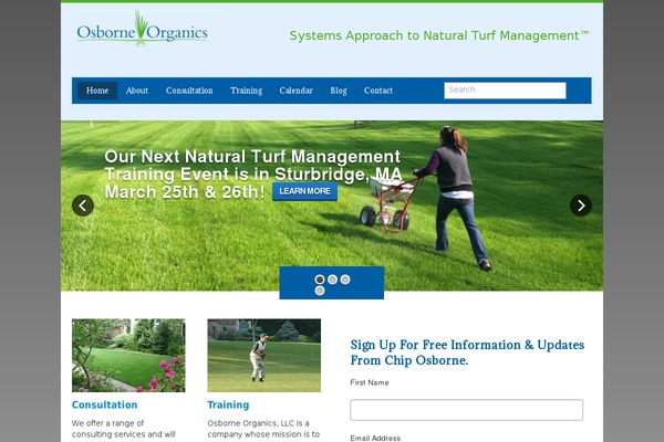 Site using Feature A Page Widget plugin
