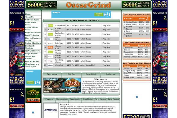 oscargrind.com site used Oscar