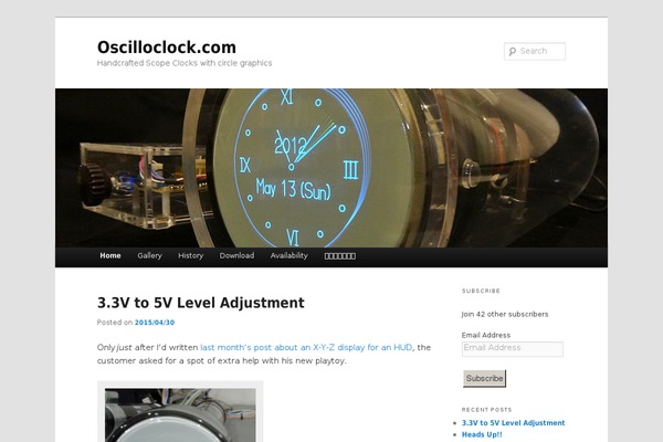 oscilloclock.com site used Twenty Eleven Child