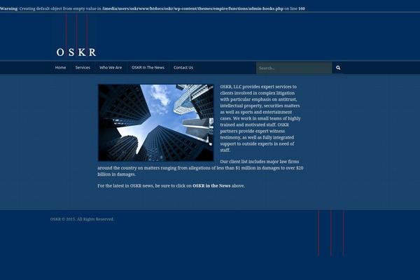 Empire theme site design template sample