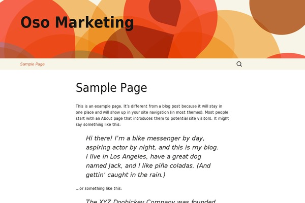 Avant theme site design template sample