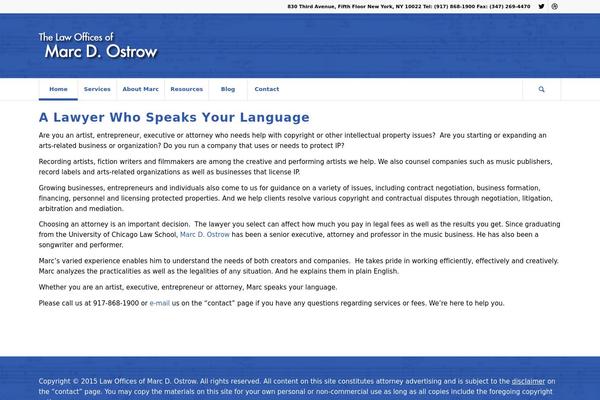 ostrowesq.com site used Enfold