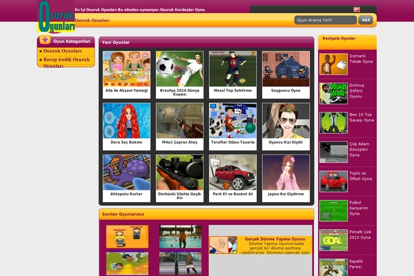 Oyun Kenti theme site design template sample