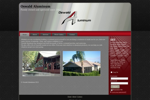 oswaldaluminum.com site used Oswald2012