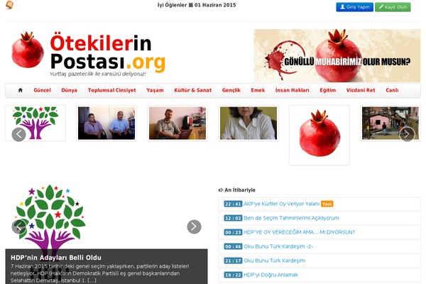 otekilerinpostasi.org site used Otekiler