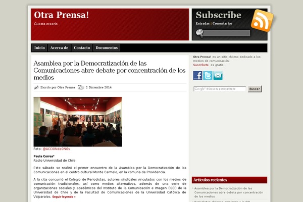 otraprensa.com site used Maxwp