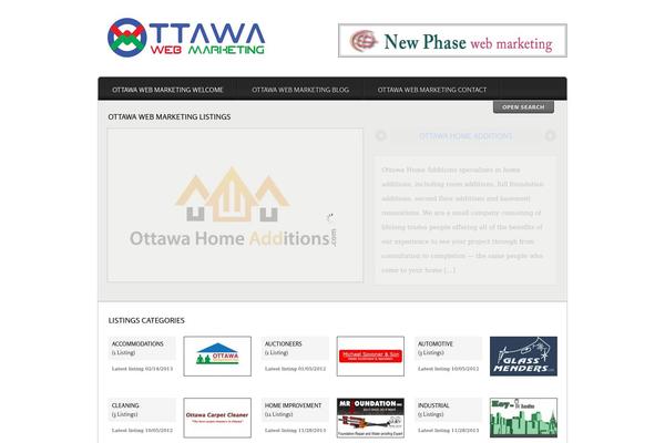 Listings theme site design template sample