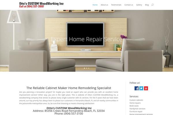 Divi Child theme site design template sample