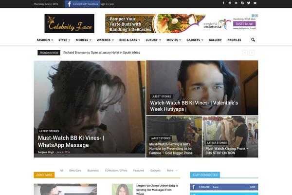Newspaper theme site design template sample