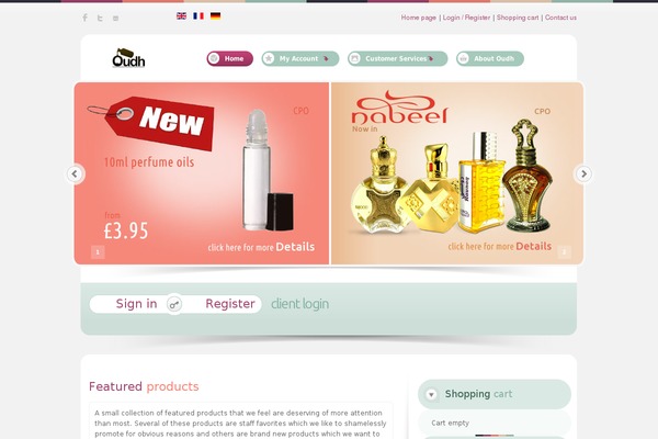 Site using Ocean-woo-popup plugin
