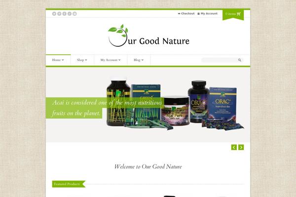 Organic Shop theme site design template sample